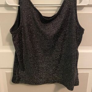 Black Shimmer Sleeveless Women’s Top